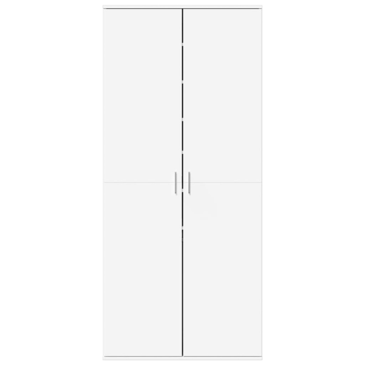 vidaXL Παπουτσοθήκη Λευκή 80x39x178 εκ. από Επεξεργασμένο Ξύλο