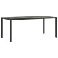vidaXL Σετ Τραπεζαρίας Κήπου 9 τεμ Μαύρο από Συνθ. Ρατάν με Μαξιλάρια