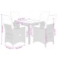 vidaXL Σετ Επίπλων Bistro Κήπου 5 τεμ. Μπεζ Συνθετ. Ρατάν με Μαξιλάρια