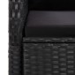 vidaXL Σετ Τραπεζαρίας Κήπου 11 τεμ Μαύρο από Συνθ. Ρατάν με Μαξιλάρια