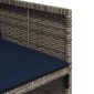 vidaXL Σετ Τραπεζαρίας Κήπου 9 Τεμαχίων με Μαξιλάρια Γκρι από Συνθετικό Ρατάν
