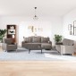 vidaXL Σαλόνι Σετ 4 Τεμαχίων Taupe Ύφασμα + Μαξιλάρια/Υποπόδιο