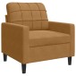 vidaXL Σετ Σαλονιού 3 Τεμ. Καφέ Βελούδινο με Μαξιλάρια/Στηρίγματα