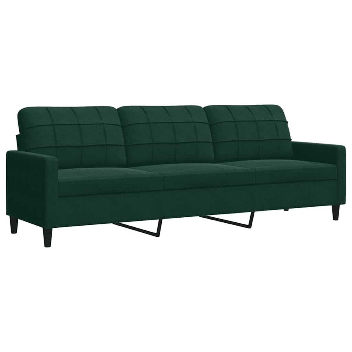 vidaXL Σετ Σαλονιού 3 Τεμ. Πράσινο Βελούδινο με Μαξιλάρια/Στηρίγματα