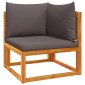 vidaXL Σετ Καναπέδων Κήπου 8 Τεμαχίων με Μαξιλάρια από Ξύλο Ακακίας και Σχοινί