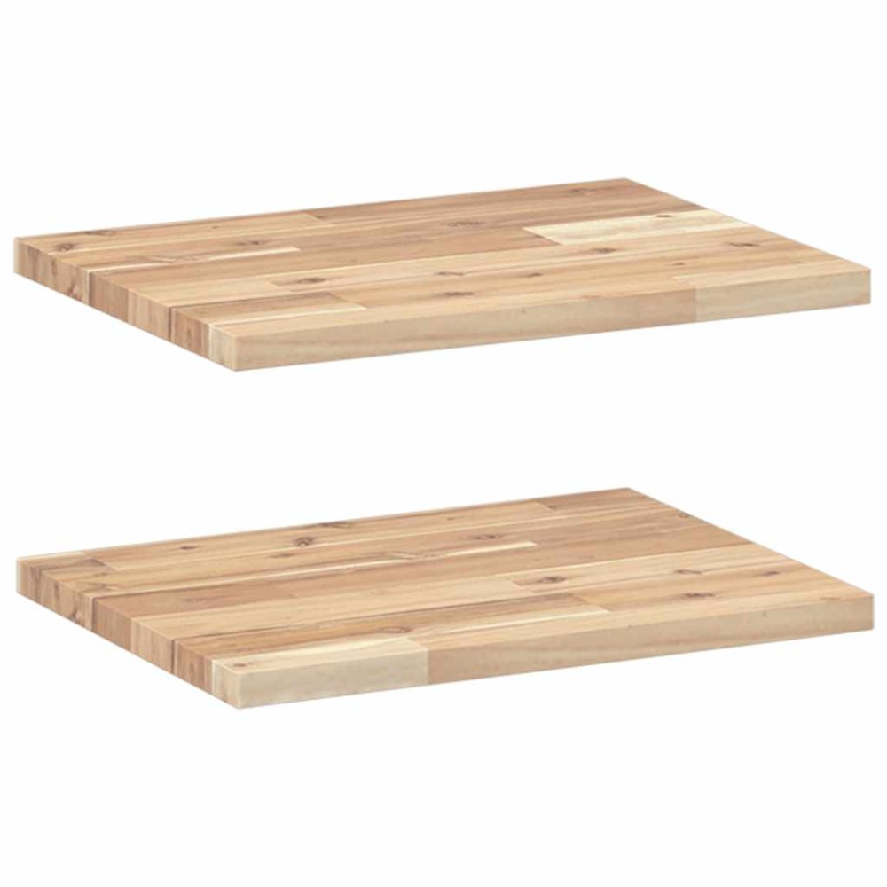 vidaXL Ράφια Πλωτά 2 τεμ. 40x30x2 εκ. από Μασίφ Ξύλο Ακακίας