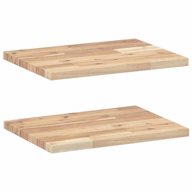 vidaXL Ράφια Πλωτά 2 τεμ. 40x30x2 εκ. από Μασίφ Ξύλο Ακακίας
