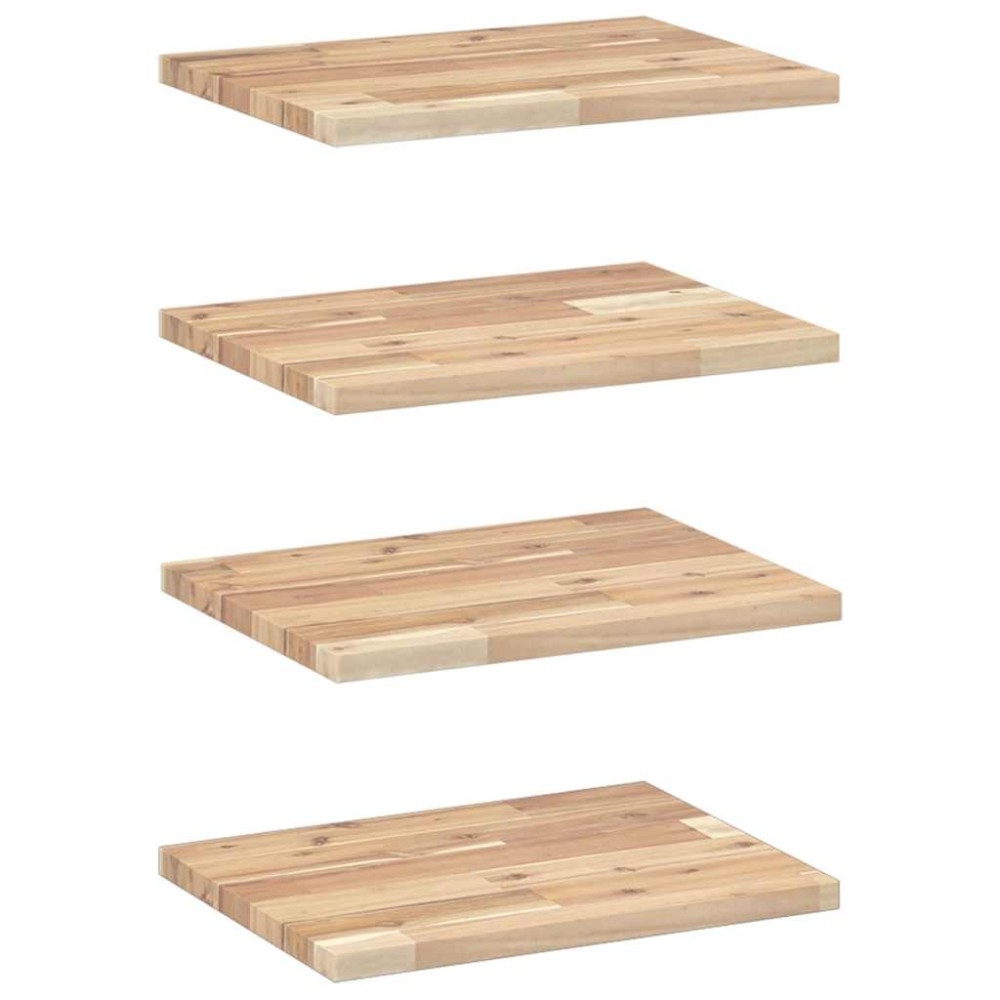 vidaXL Ράφια Πλωτά 4 τεμ. 40x30x2 εκ. από Μασίφ Ξύλο Ακακίας