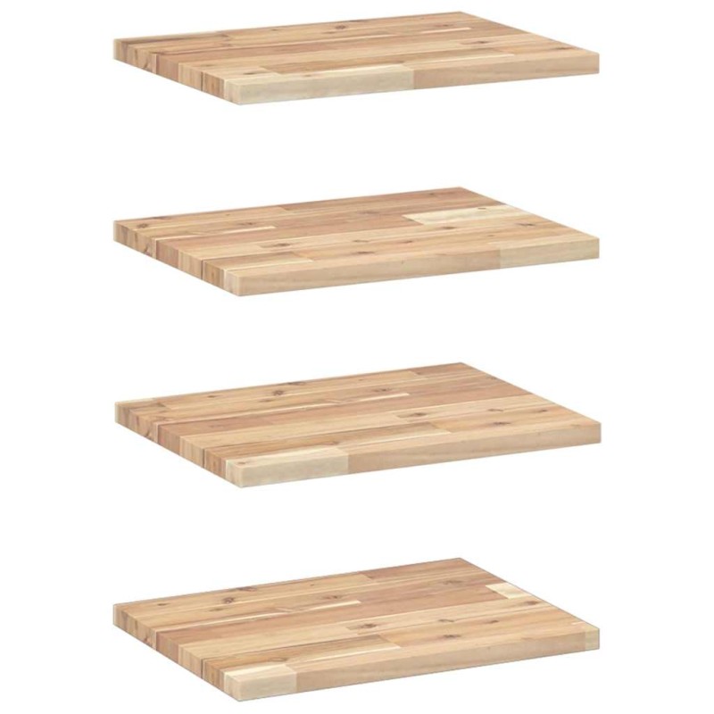vidaXL Ράφια Πλωτά 4 τεμ. 40x30x2 εκ. από Μασίφ Ξύλο Ακακίας