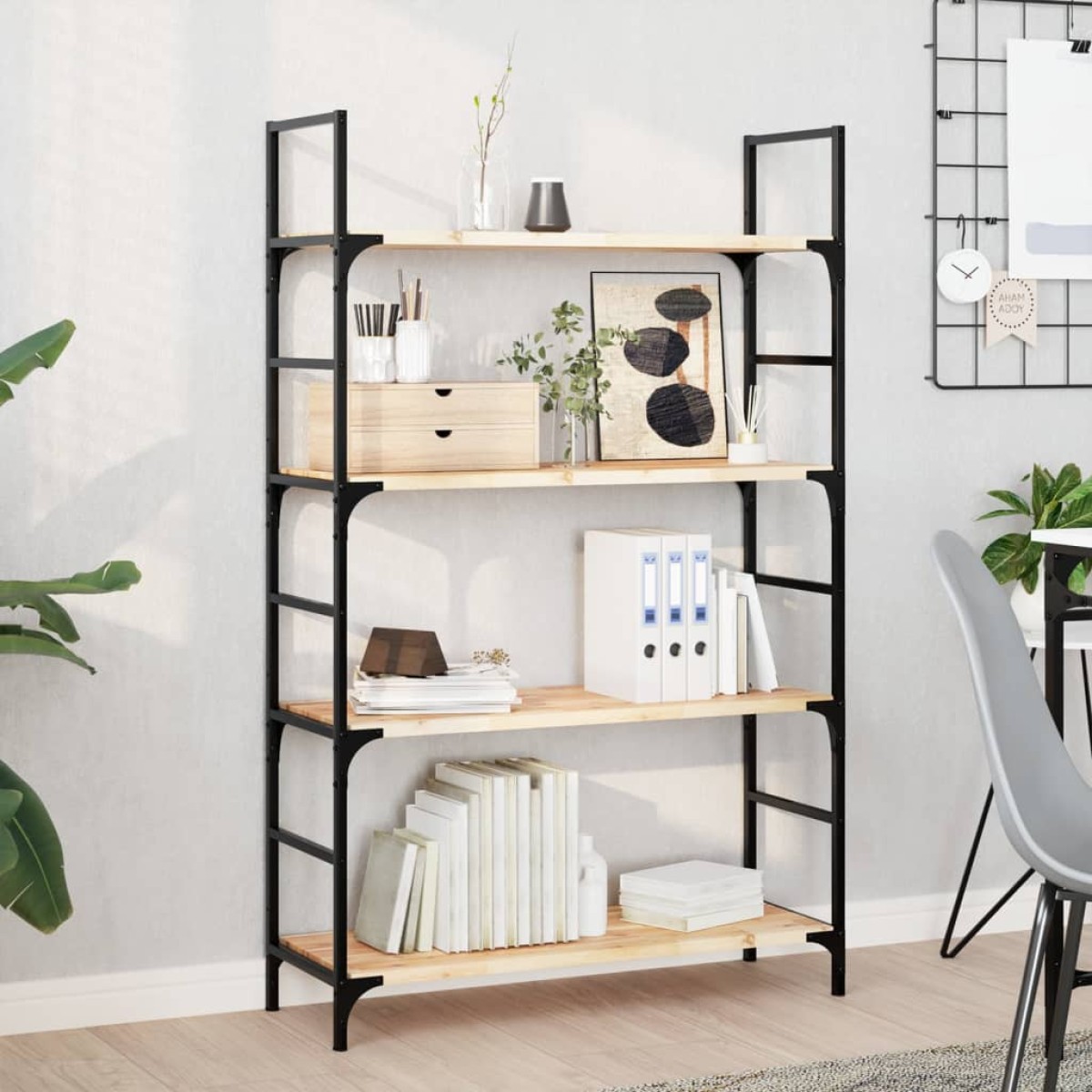 vidaXL Ράφια Πλωτά 4 τεμ. 100x30x2 εκ. από Μασίφ Ξύλο Ακακίας χωρίς Επεξεργασία