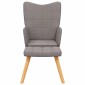 vidaXL Πολυθρόνα Relax Taupe Υφασμάτινη με Σκαμπό