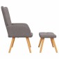 vidaXL Πολυθρόνα Relax Taupe Υφασμάτινη με Σκαμπό