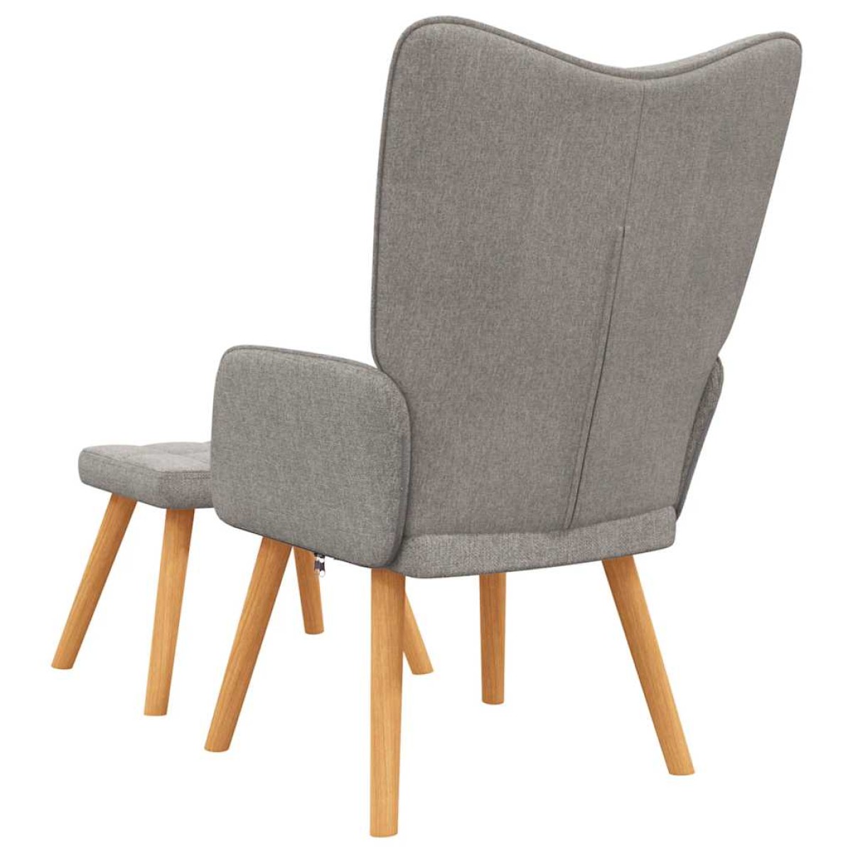 vidaXL Πολυθρόνα Relax Taupe Υφασμάτινη με Σκαμπό