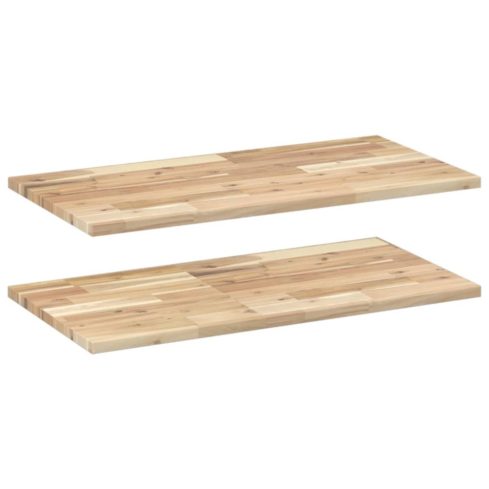 vidaXL Ράφια Κρεμαστά 2 Τεμ. 60x40x2εκ. Ακατέργαστο Μασίφ Ξύλο Ακακίας