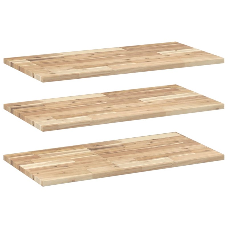 vidaXL Ράφια Κρεμαστά 3 Τεμ. 60x40x2εκ. Ακατέργαστο Μασίφ Ξύλο Ακακίας