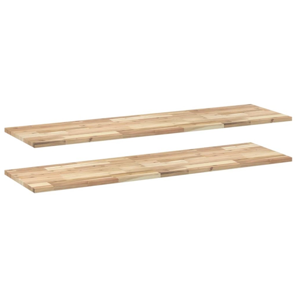 vidaXL Ράφια Κρεμαστά 2 Τεμ. 140x40x2εκ Ακατέργαστο Μασίφ Ξύλο Ακακίας