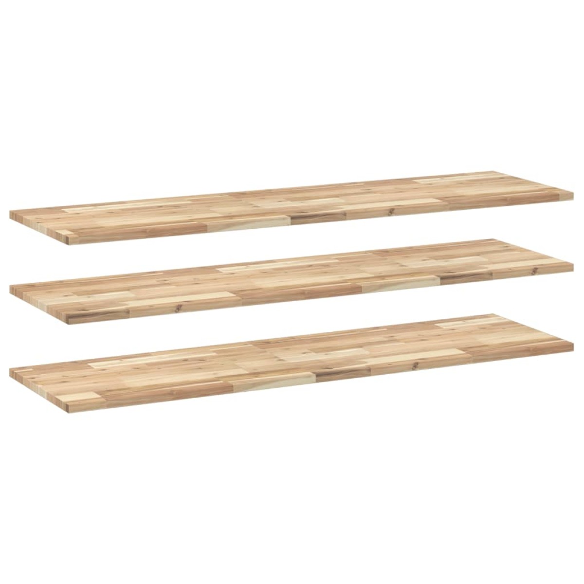 vidaXL Ράφια Κρεμαστά 3 Τεμ. 140x40x2εκ Ακατέργαστο Μασίφ Ξύλο Ακακίας