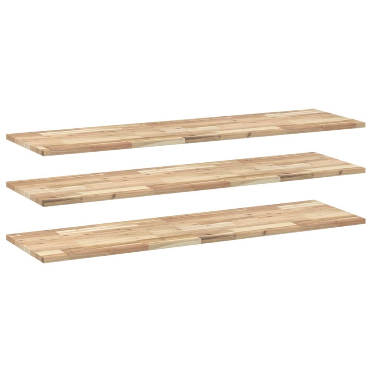 vidaXL Ράφια Κρεμαστά 3 Τεμ. 160x40x2εκ Ακατέργαστο Μασίφ Ξύλο Ακακίας