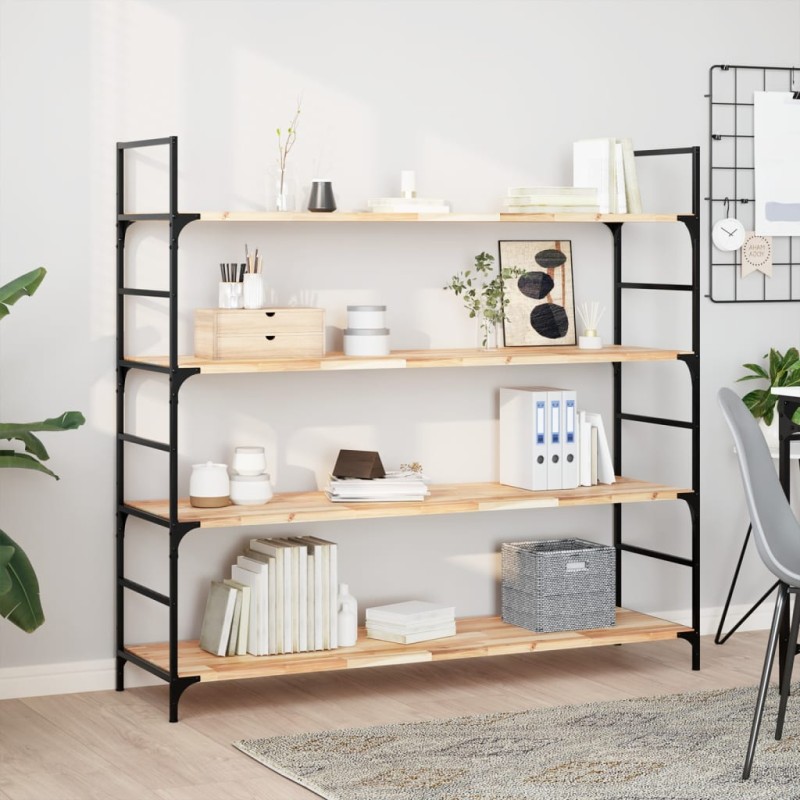 vidaXL Ράφια Πλωτά 4 τεμ. 160x40x2 εκ. από Μασίφ Ξύλο Ακακίας χωρίς Επεξεργασία