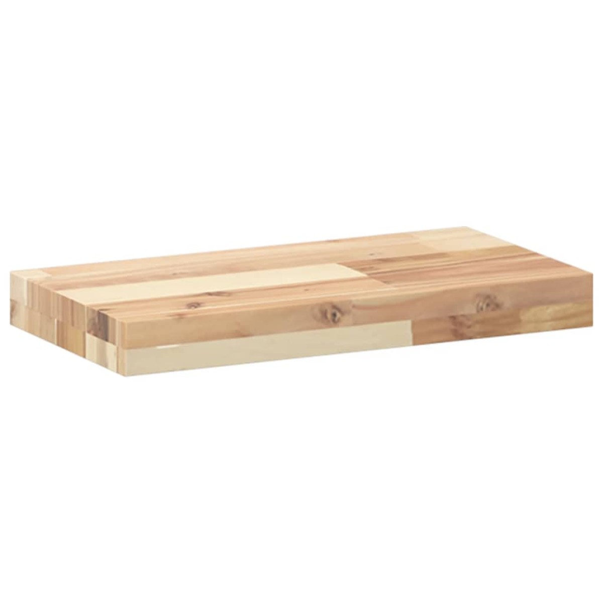 vidaXL Ράφια Πλωτά 2 τεμ. 60x20x4 εκ. από Μασίφ Ξύλο Ακακίας
