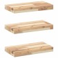 vidaXL Ράφια Πλωτά 3 τεμ. 60x20x4 εκ. από Μασίφ Ξύλο Ακακίας χωρίς Επεξεργασία