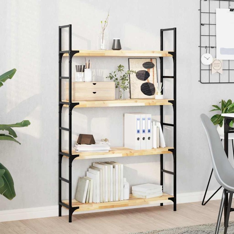 vidaXL Ράφια Πλωτά 4 τεμ. 100x20x4 εκ. από Μασίφ Ξύλο Ακακίας
