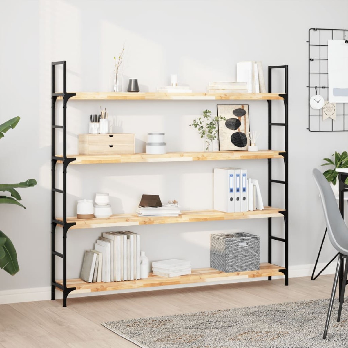 vidaXL Ράφια Πλωτά 2 τεμ. 120x20x4 εκ. από Μασίφ Ξύλο Ακακίας