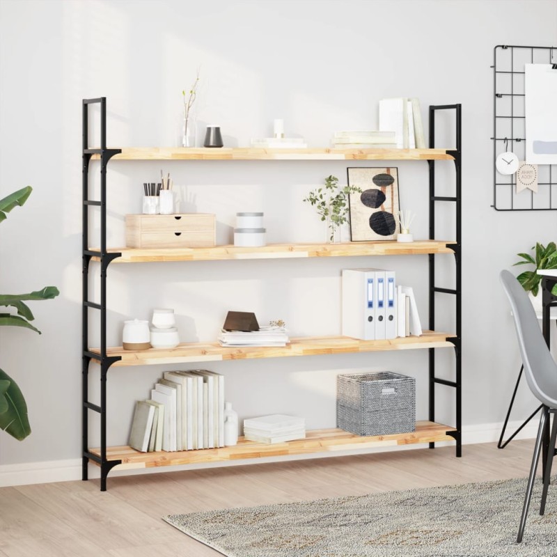 vidaXL Ράφια Πλωτά 3 τεμ. 140x20x4 εκ. από Μασίφ Ξύλο Ακακίας χωρίς Επεξεργασία