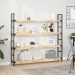 vidaXL Ράφια Πλωτά 4 τεμ. 140x20x4 εκ. από Μασίφ Ξύλο Ακακίας