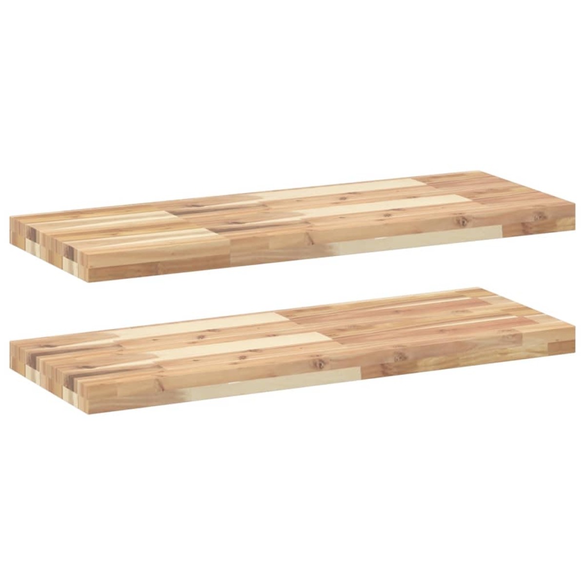 vidaXL Ράφια Κρεμαστά 2 Τεμ. 160x30x4εκ Ακατέργαστο Μασίφ Ξύλο Ακακίας