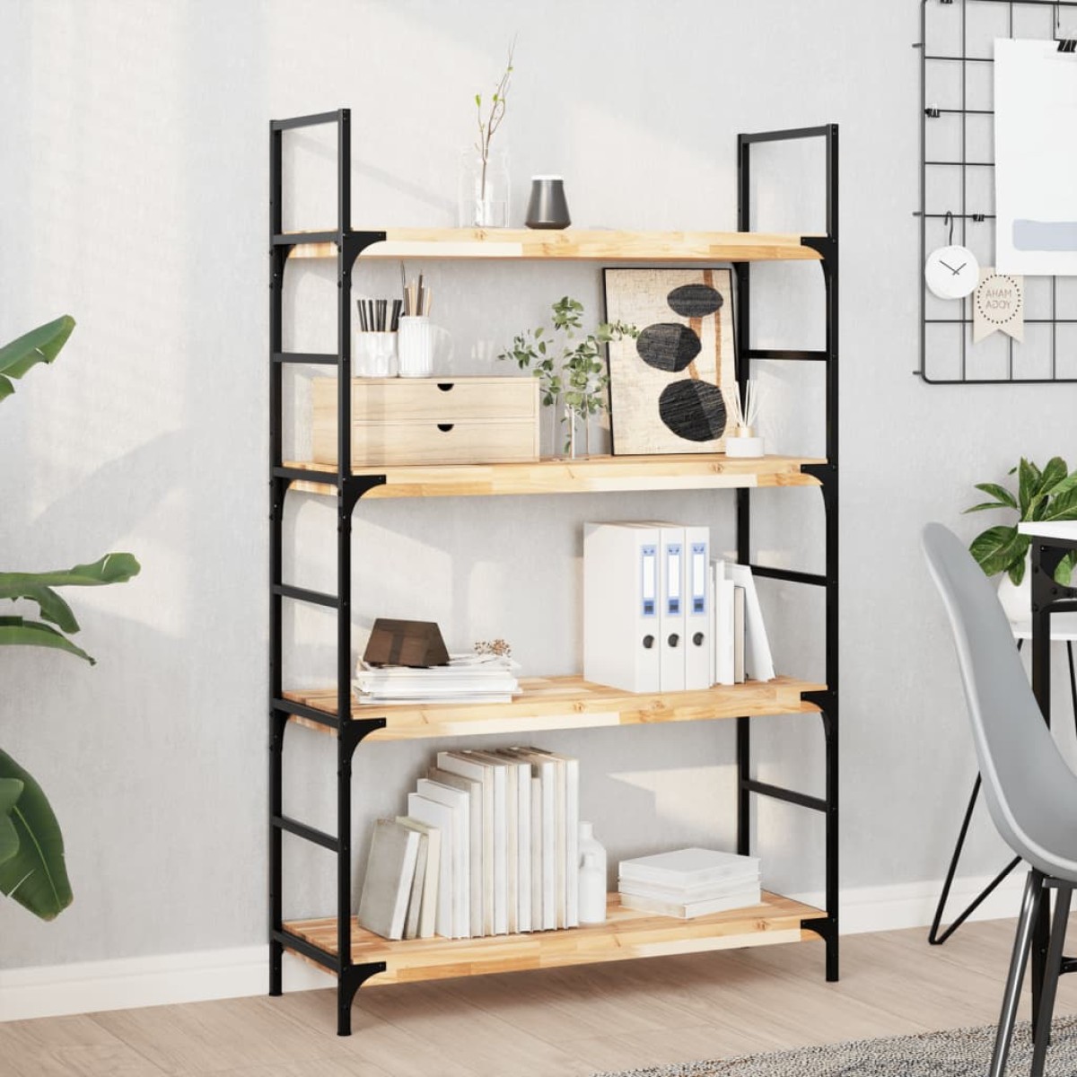 vidaXL Ράφια Πλωτά 4 τεμ. 100x30x4 εκ. από Μασίφ Ξύλο Ακακίας