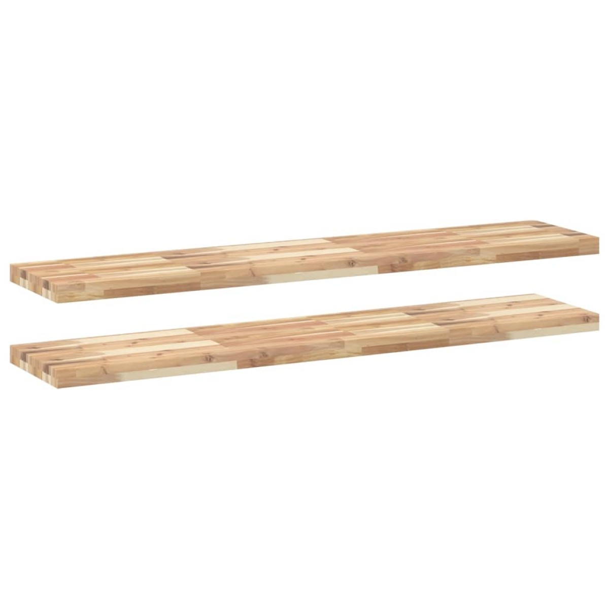 vidaXL Ράφια Κρεμαστά 2 Τεμ. 140x30x4εκ Ακατέργαστο Μασίφ Ξύλο Ακακίας