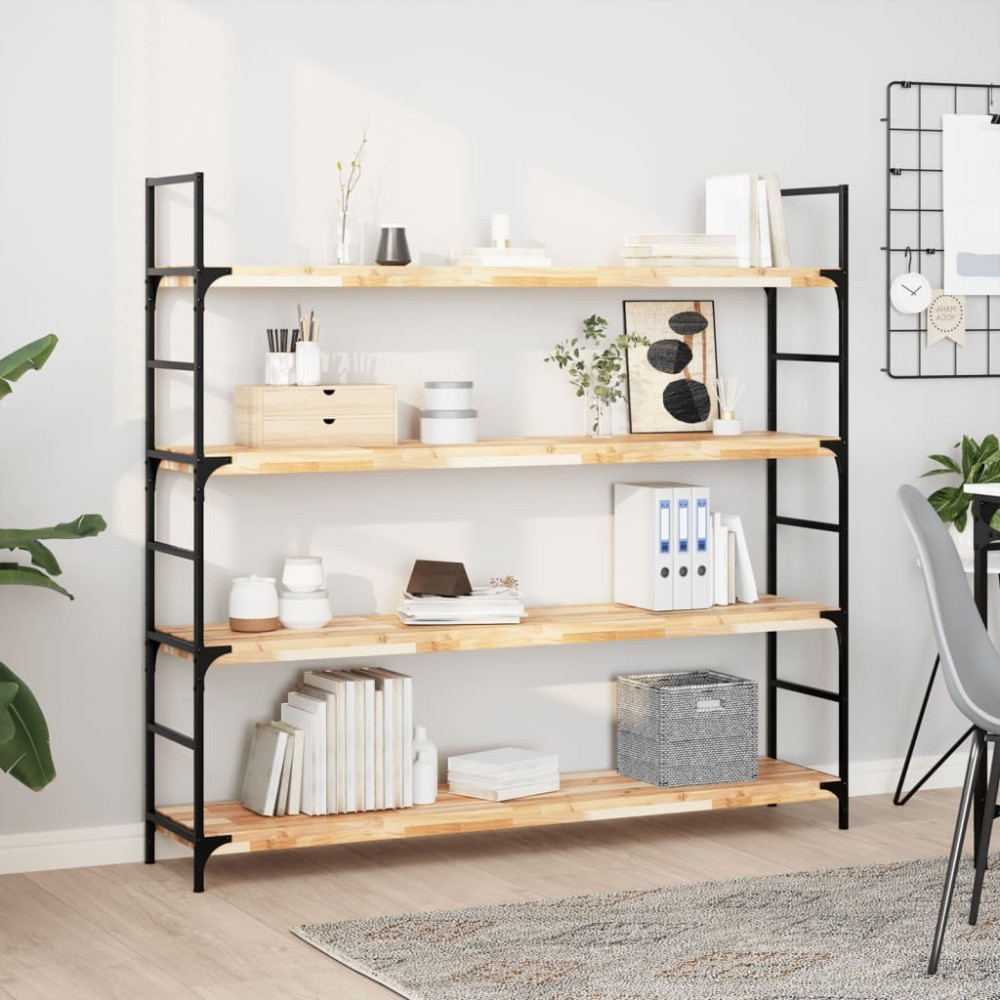 vidaXL Ράφια Κρεμαστά 2 Τεμ. 140x30x4εκ Ακατέργαστο Μασίφ Ξύλο Ακακίας