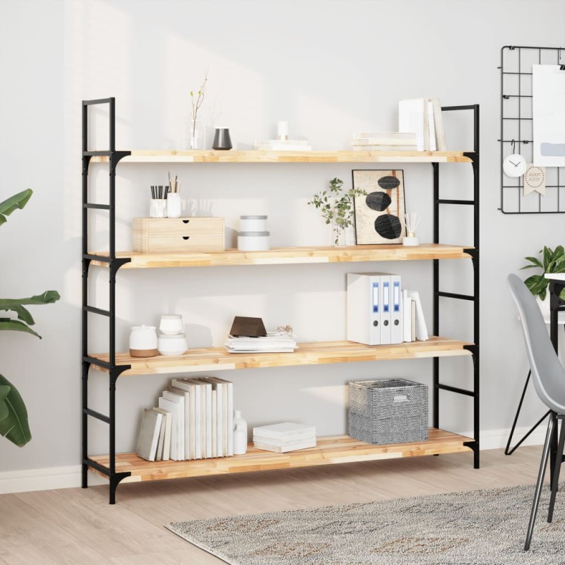 vidaXL Ράφια Κρεμαστά 2 Τεμ. 140x30x4εκ Ακατέργαστο Μασίφ Ξύλο Ακακίας