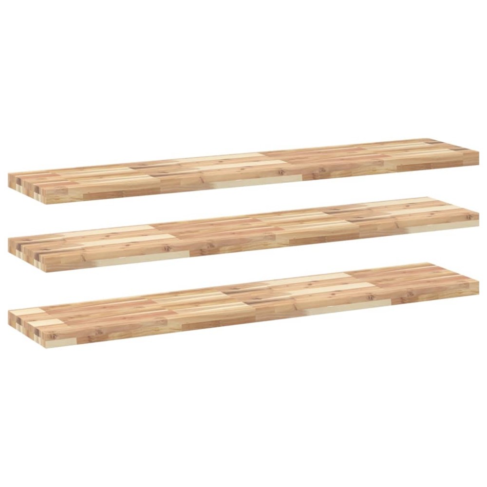 vidaXL Ράφια Κρεμαστά 3 Τεμ. 140x30x4εκ Ακατέργαστο Μασίφ Ξύλο Ακακίας