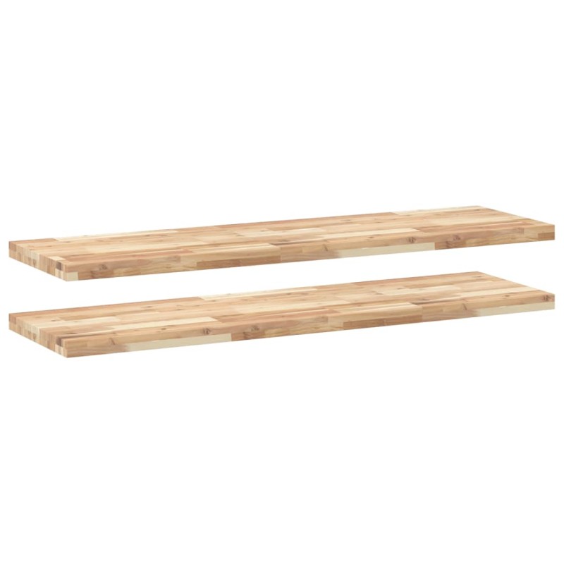 vidaXL Ράφια Κρεμαστά 2 Τεμ. 140x40x4εκ Ακατέργαστο Μασίφ Ξύλο Ακακίας