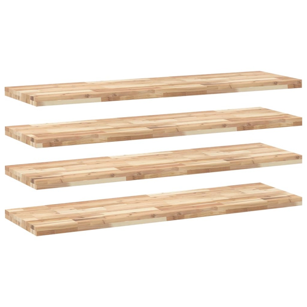 vidaXL Ράφια Κρεμαστά 4 Τεμ. 140x40x4εκ Ακατέργαστο Μασίφ Ξύλο Ακακίας