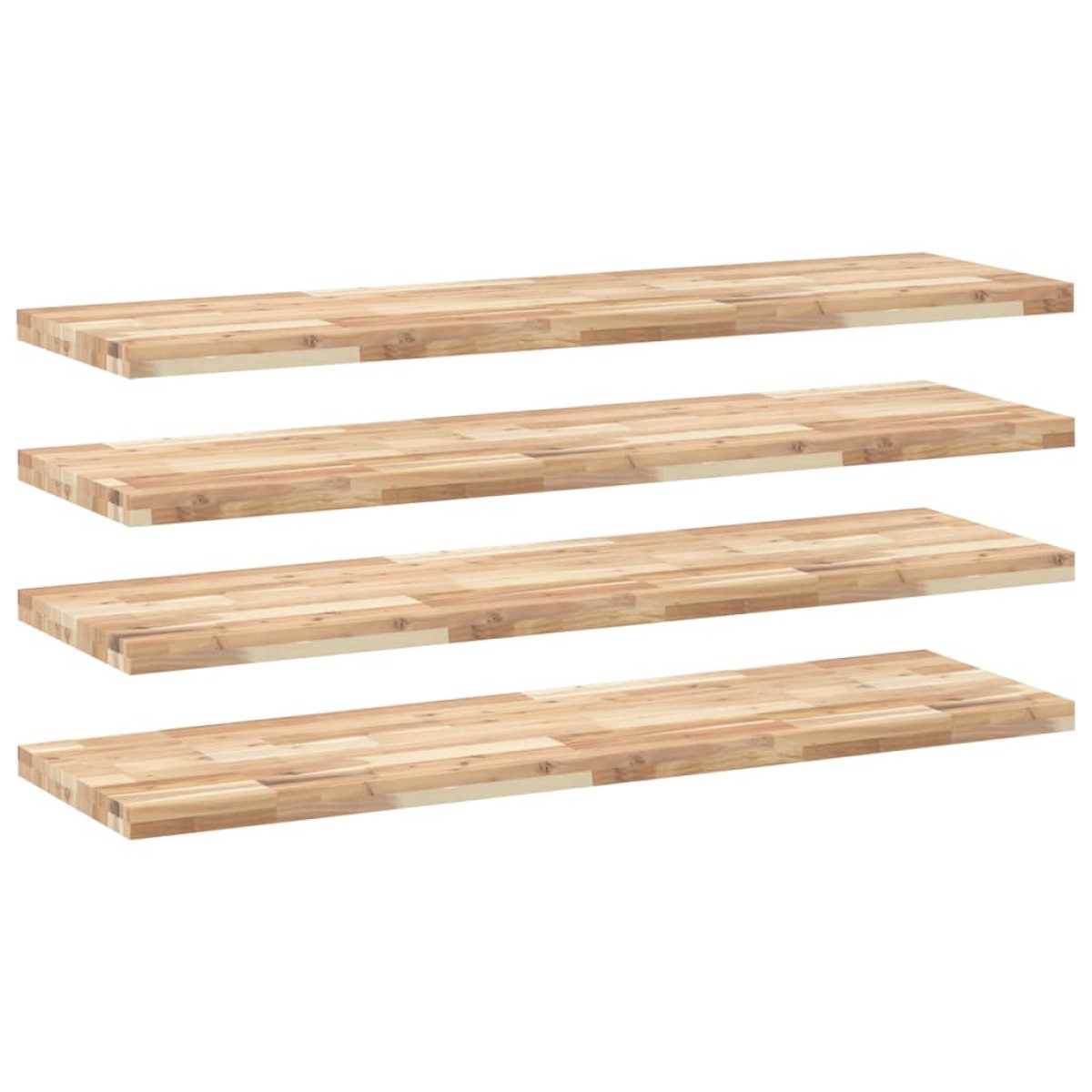 vidaXL Ράφια Κρεμαστά 4 Τεμ. 140x40x4εκ Ακατέργαστο Μασίφ Ξύλο Ακακίας