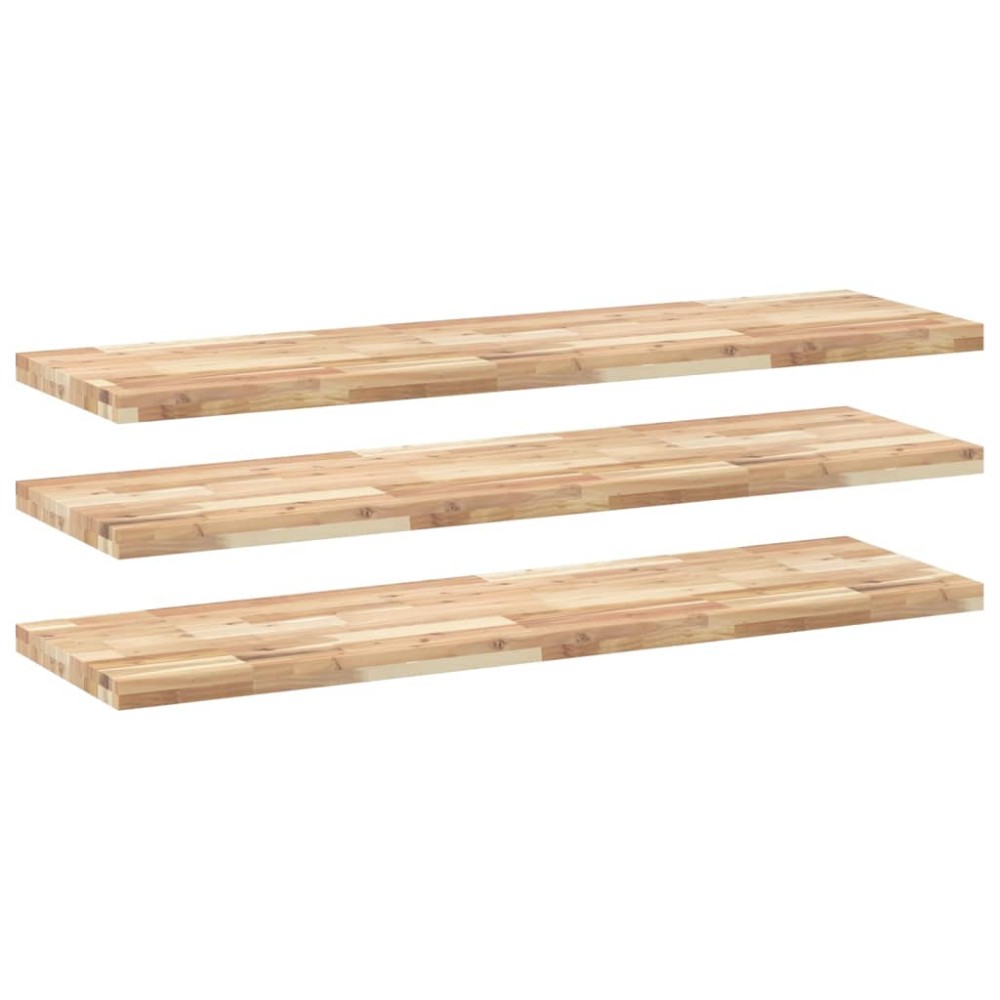 vidaXL Ράφια Κρεμαστά 3 Τεμ. 160x40x4εκ Ακατέργαστο Μασίφ Ξύλο Ακακίας