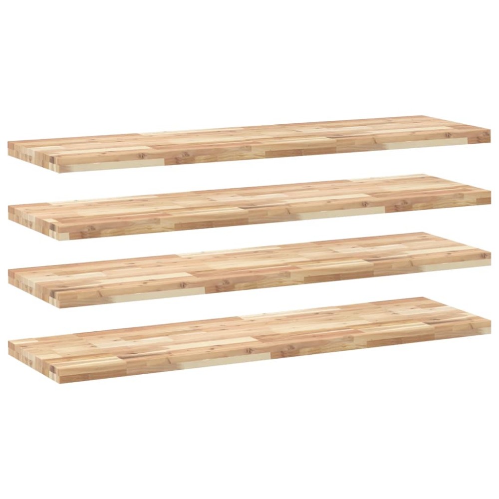 vidaXL Ράφια Κρεμαστά 4 Τεμ. 160x40x4εκ Ακατέργαστο Μασίφ Ξύλο Ακακίας