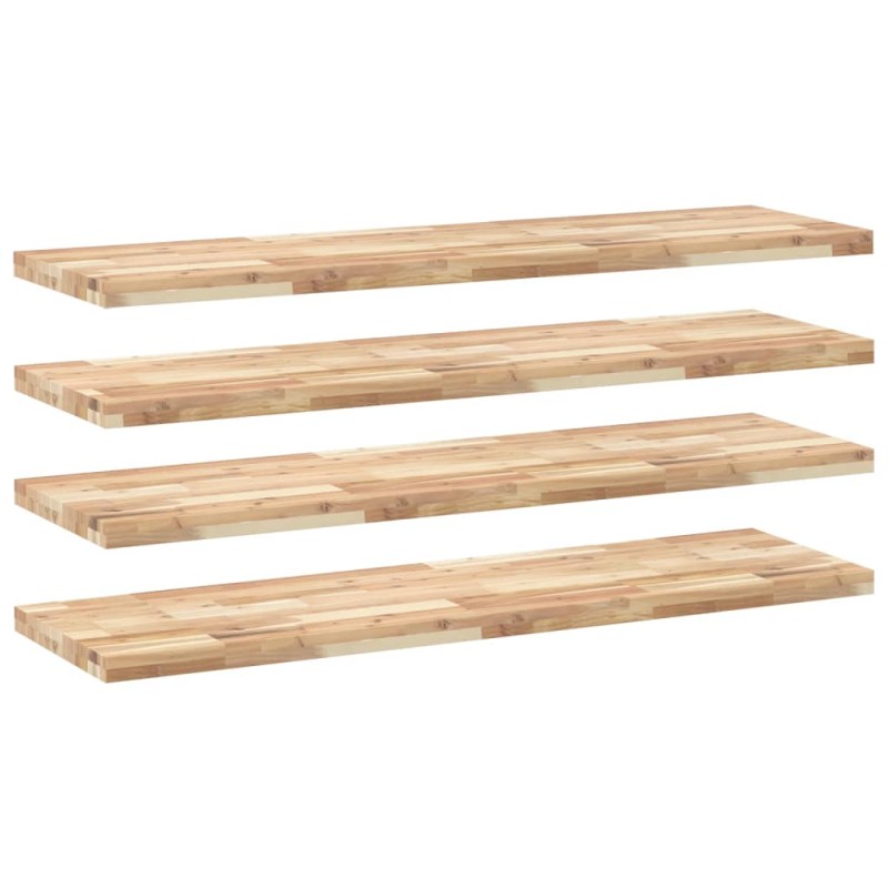 vidaXL Ράφια Κρεμαστά 4 Τεμ. 160x40x4εκ Ακατέργαστο Μασίφ Ξύλο Ακακίας