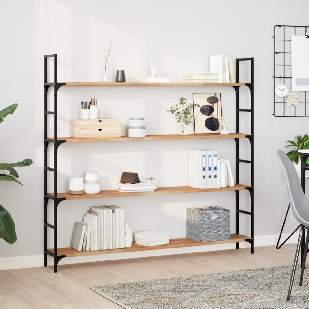 vidaXL Ράφια Πλωτά 2 τεμ. 120x20x2 εκ. από Μασίφ Ξύλο Ακακίας με Φινίρισμα Λαδιού
