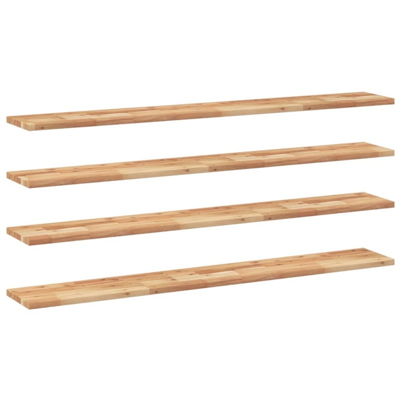 vidaXL Ράφια Πλωτά 4 τεμ. 140x20x2 εκ. από Μασίφ Ξύλο Ακακίας με Φινίρισμα Λαδιού