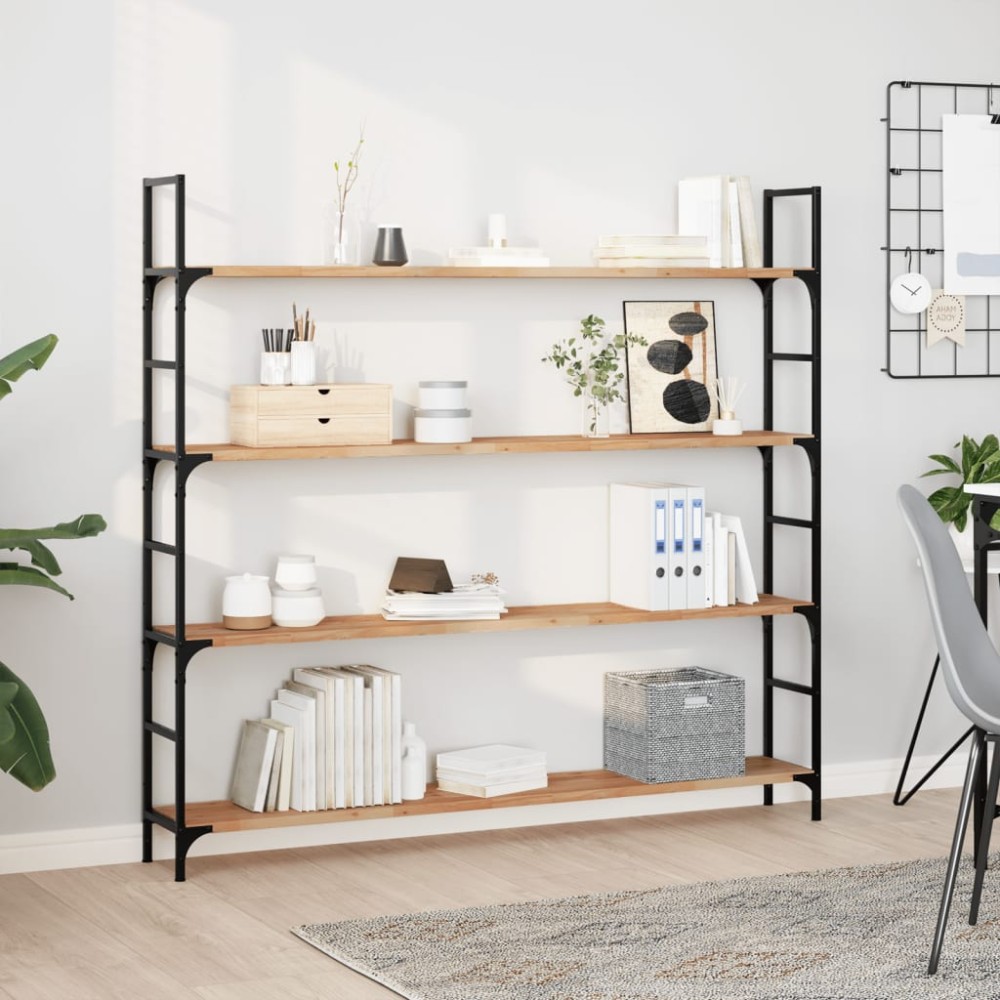 vidaXL Ράφια Πλωτά 4 τεμ. 160x20x2 εκ. από Μασίφ Ξύλο Ακακίας με Φινίρισμα Λαδιού