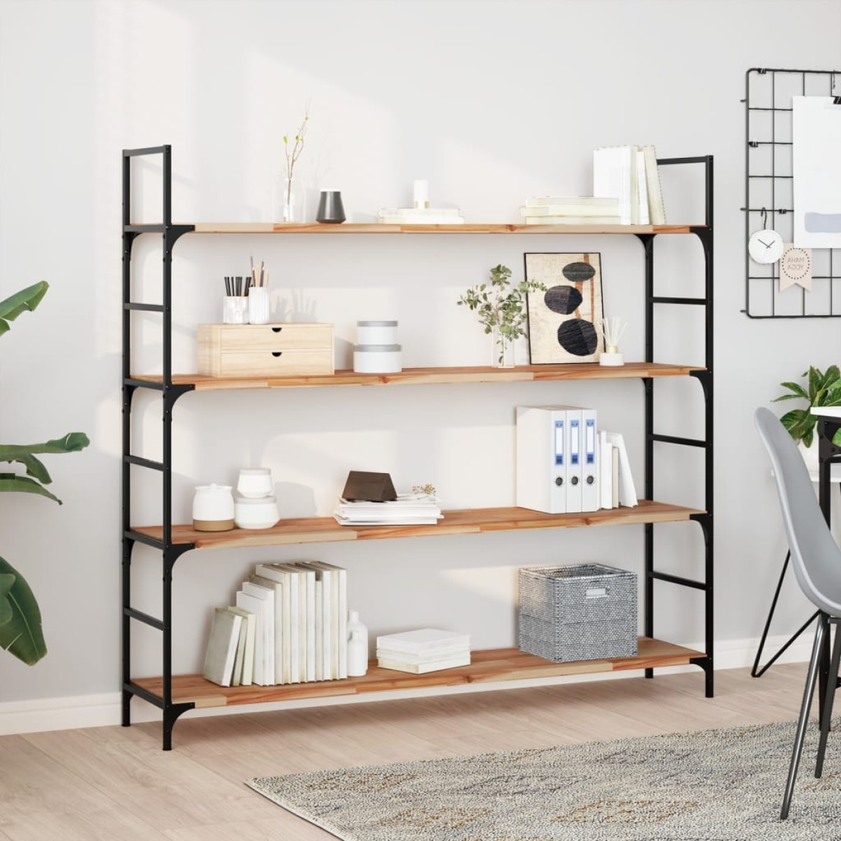 vidaXL Ράφια Πλωτά 2 τεμ. 120x30x2 εκ. από Μασίφ Ξύλο Ακακίας με Φινίρισμα Λαδιού