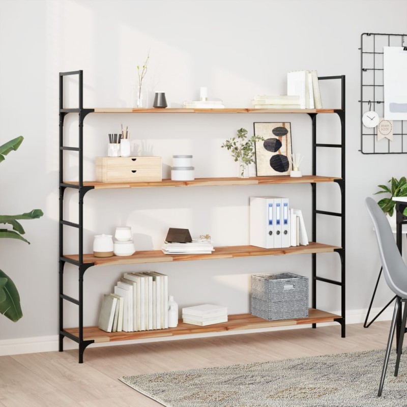 vidaXL Ράφια Πλωτά 2 τεμ. 120x30x2 εκ. από Μασίφ Ξύλο Ακακίας με Φινίρισμα Λαδιού