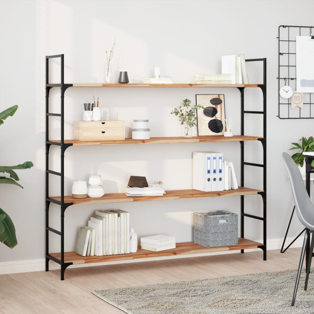 vidaXL Ράφια Πλωτά 4 τεμ. 120x30x2 εκ. από Μασίφ Ξύλο Ακακίας με Φινίρισμα Λαδιού