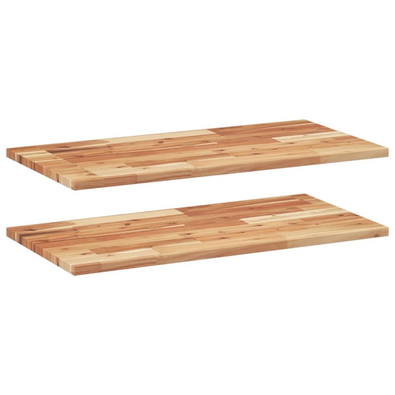 vidaXL Ράφια Κρεμαστά 2 Τεμ. 60x40x2 εκ. Φινίρισμα Λαδιού Μασίφ Ακακία
