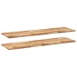 vidaXL Ράφια Κρεμαστά 2 Τεμ. 140x40x2εκ. Φινίρισμα Λαδιού Μασίφ Ακακία