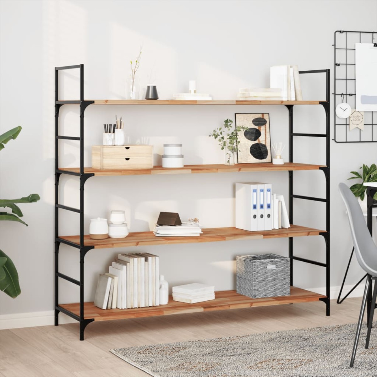 vidaXL Ράφια Κρεμαστά 2 Τεμ. 140x40x2εκ. Φινίρισμα Λαδιού Μασίφ Ακακία